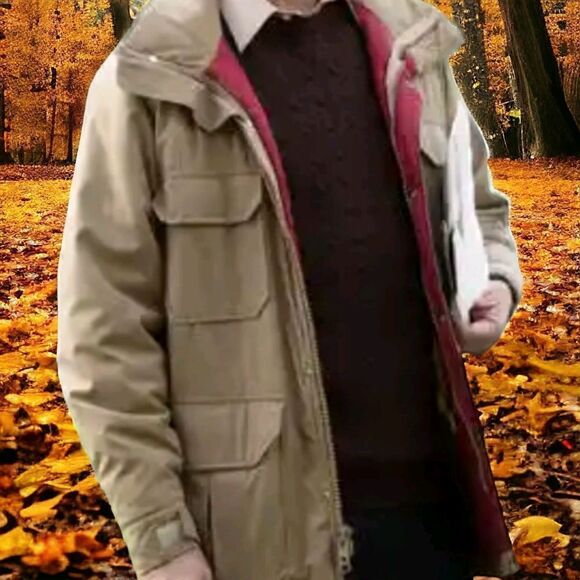 Vintage Woolrich Field Coat XL Mens Tan Beige Red Lining Utility Cargo Pockets - Picture 14 of 16